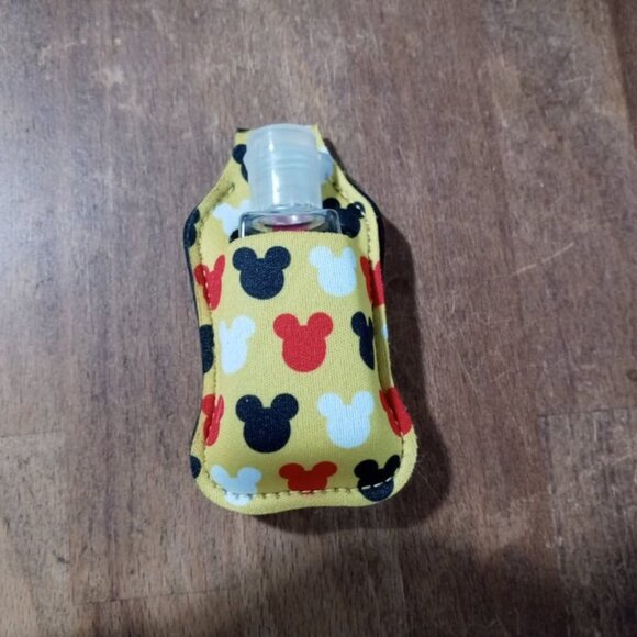 Disney Mickey Head Neoprene Sanitizer Holder Keychain (3 piece with bottles) - Picture 4 of 5